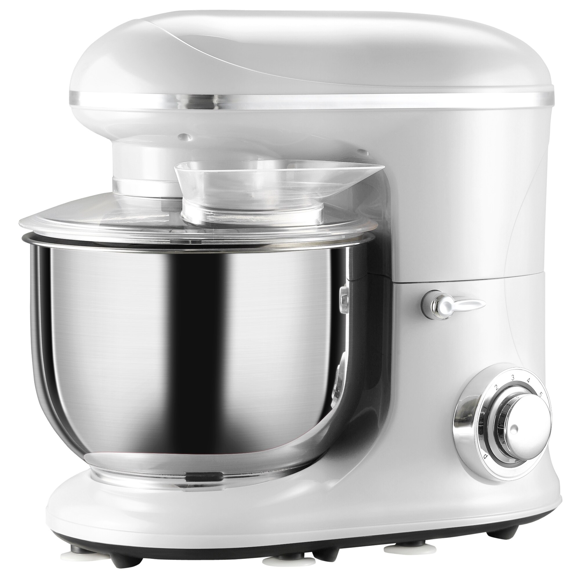 HOMCOM Stand Mixer with Splash Guard Electric Hand Mixer Set with